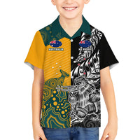Custom New Zealand And Australia Rugby Hawaiian Shirt Wallabies Kiwi Silver Fern 2023 World Cup - Wonder Print Shop