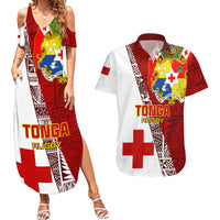 Tonga Rugby Couples Matching Summer Maxi Dress and Hawaiian Shirt Tongan Go 2023 World Cup - Wonder Print Shop