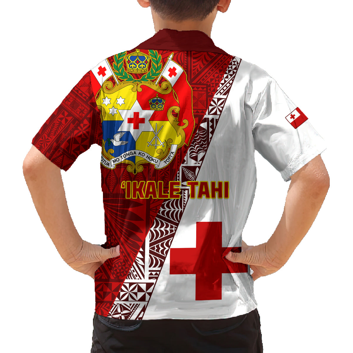 Tonga Rugby Family Matching Off Shoulder Short Dress and Hawaiian Shirt Tongan Go 2023 World Cup - Wonder Print Shop