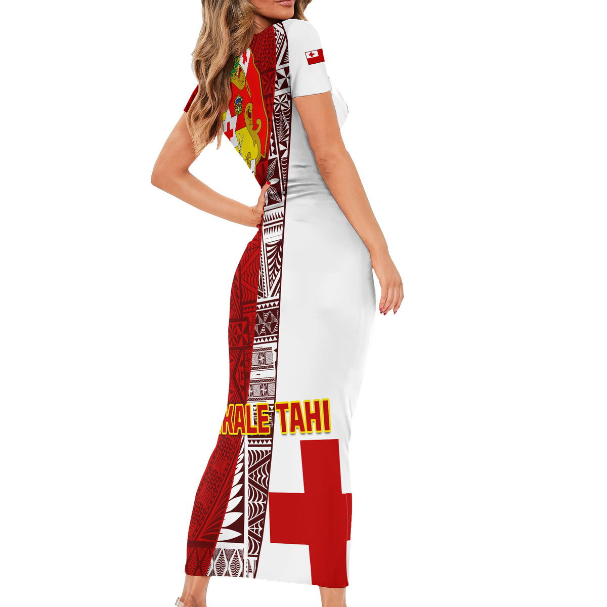 Tonga Rugby Family Matching Short Sleeve Bodycon Dress and Hawaiian Shirt Tongan Go 2023 World Cup - Wonder Print Shop