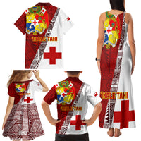 Tonga Rugby Family Matching Tank Maxi Dress and Hawaiian Shirt Tongan Go 2023 World Cup - Wonder Print Shop