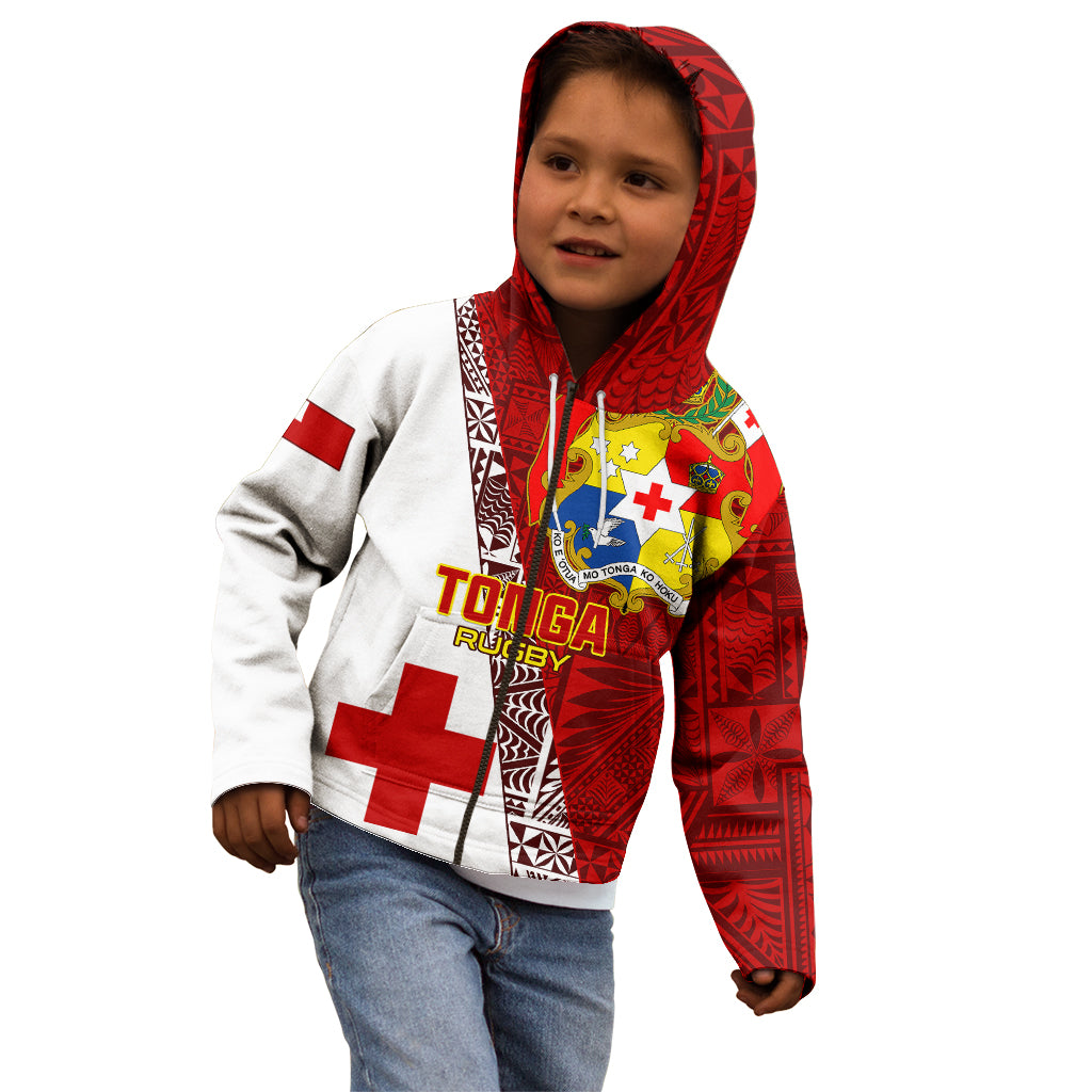 Tonga Rugby Kid Hoodie Tongan Go 2023 World Cup - Wonder Print Shop