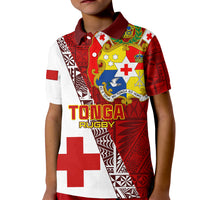 Tonga Rugby Kid Polo Shirt Tongan Go 2023 World Cup - Wonder Print Shop