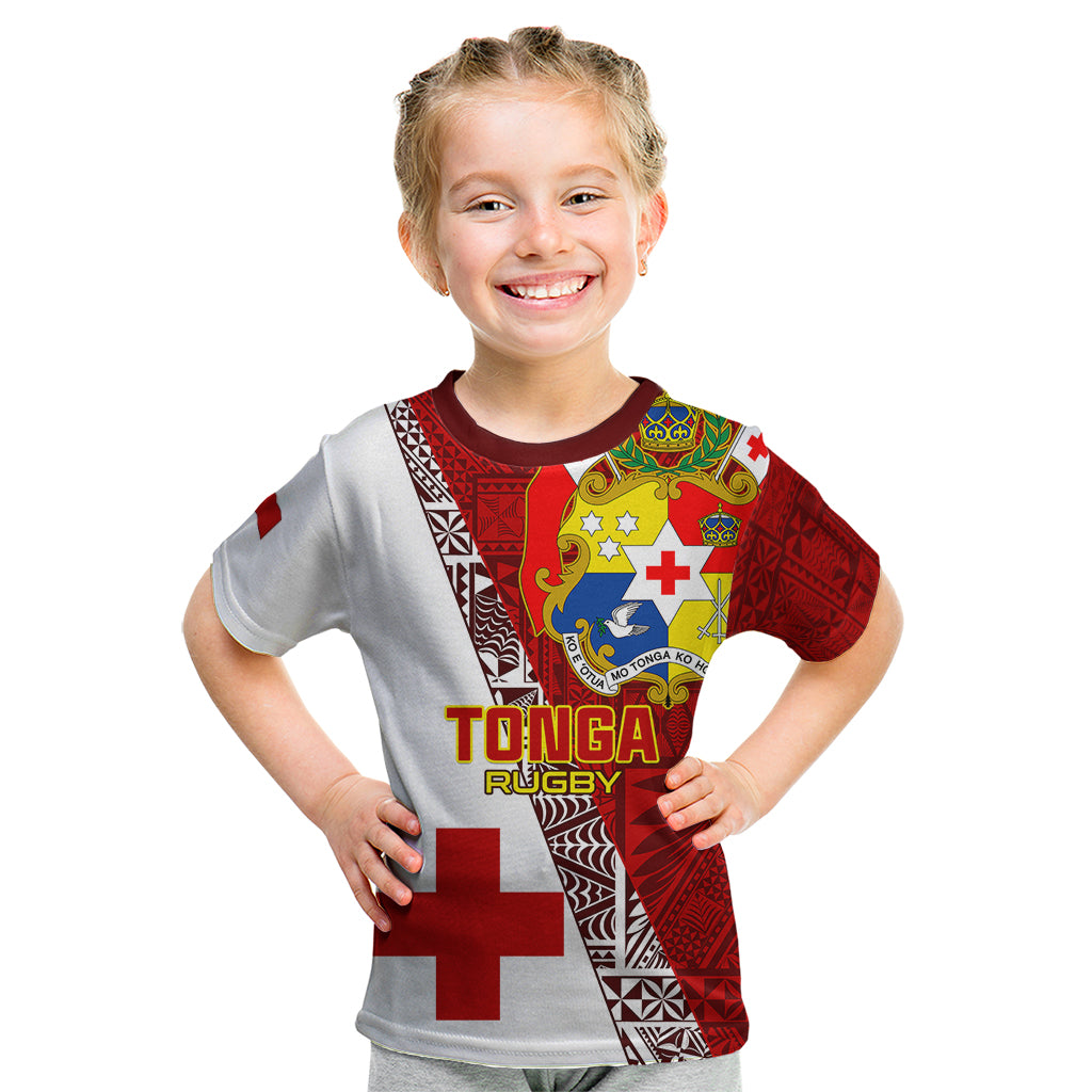 Tonga Rugby Kid T Shirt Tongan Go 2023 World Cup - Wonder Print Shop