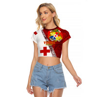 Tonga Rugby Raglan Cropped T Shirt Tongan Go 2023 World Cup - Wonder Print Shop