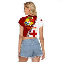 Tonga Rugby Raglan Cropped T Shirt Tongan Go 2023 World Cup - Wonder Print Shop