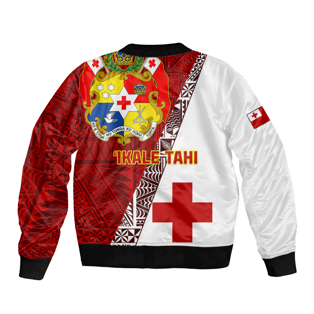 Tonga Rugby Sleeve Zip Bomber Jacket Tongan Go 2023 World Cup - Wonder Print Shop