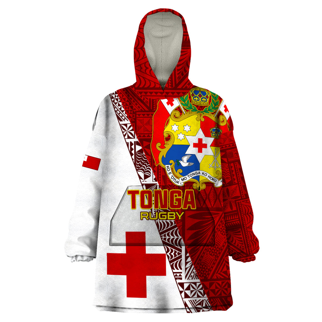 Tonga Rugby Wearable Blanket Hoodie Tongan Go 2023 World Cup - Wonder Print Shop