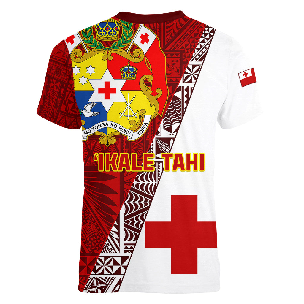 Tonga Rugby Women V Neck T Shirt Tongan Go 2023 World Cup - Wonder Print Shop