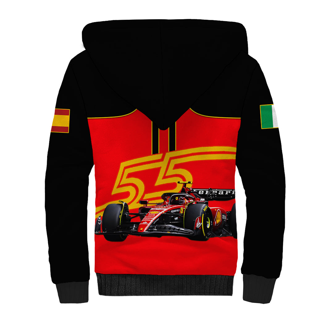 Carlos Sainz 55 Sherpa Hoodie 2023 Singapore GP - Wonder Print Shop