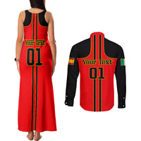 Personalised Carlos Sainz 55 Couples Matching Tank Maxi Dress and Long Sleeve Button Shirts 2023 Singapore GP - Wonder Print Shop