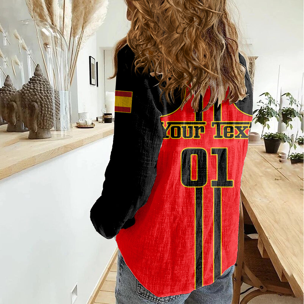 Personalised Carlos Sainz 55 Women Casual Shirt 2023 Singapore GP - Wonder Print Shop