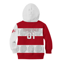 Custom England Rugby Kid Hoodie The Red Rose Champion World Cup 2023 - Wonder Print Shop
