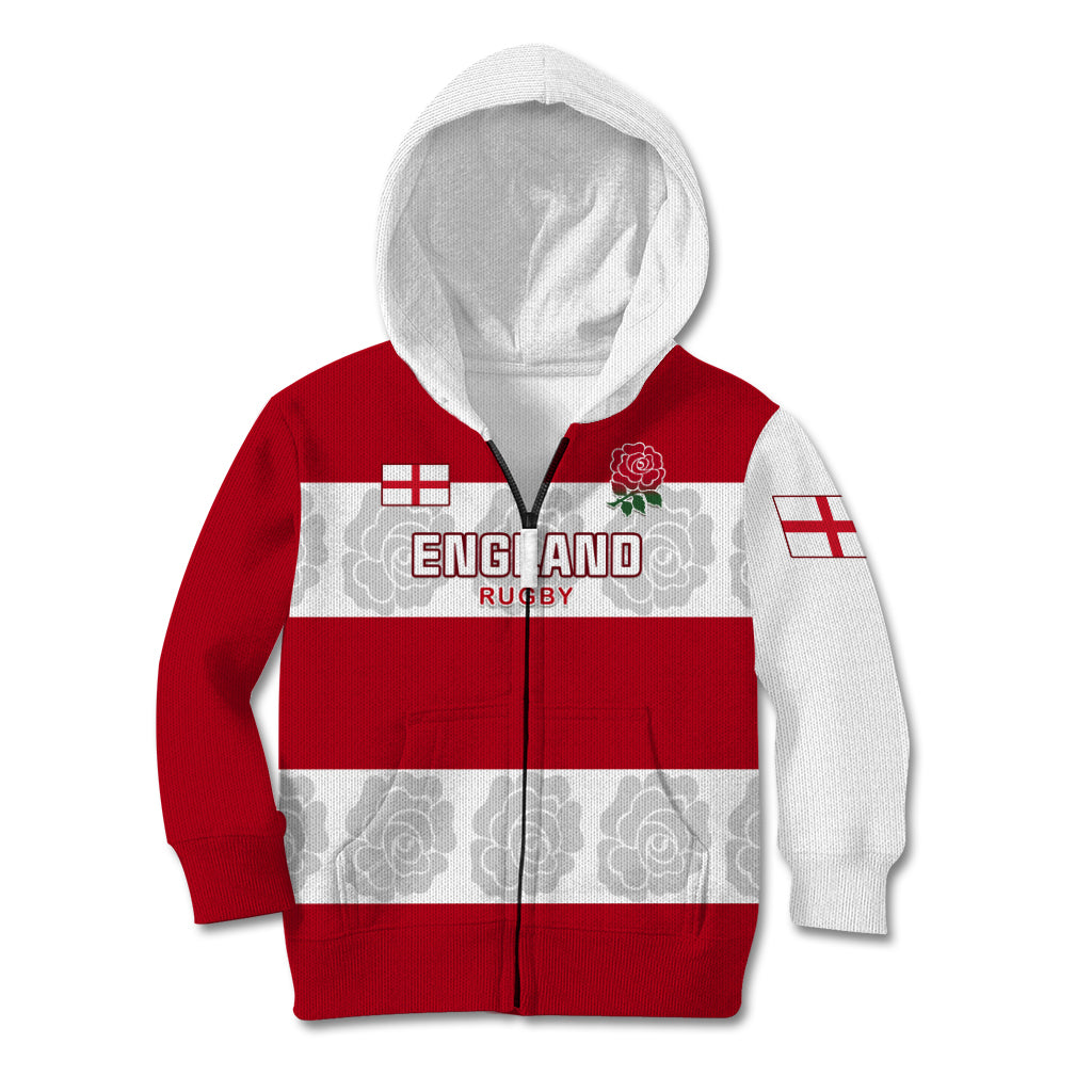 Custom England Rugby Kid Hoodie The Red Rose Champion World Cup 2023 - Wonder Print Shop