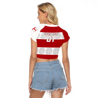 Custom England Rugby Raglan Cropped T Shirt The Red Rose Champion World Cup 2023 - Wonder Print Shop