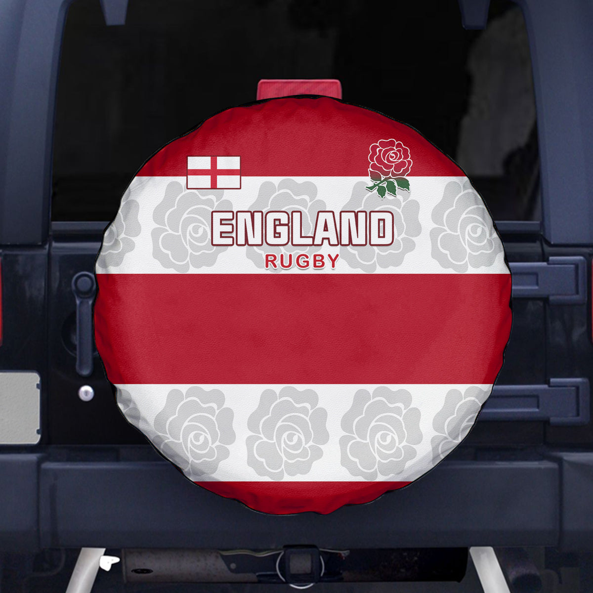 Custom England Rugby Spare Tire Cover The Red Rose Champion World Cup 2023 - Wonder Print Shop