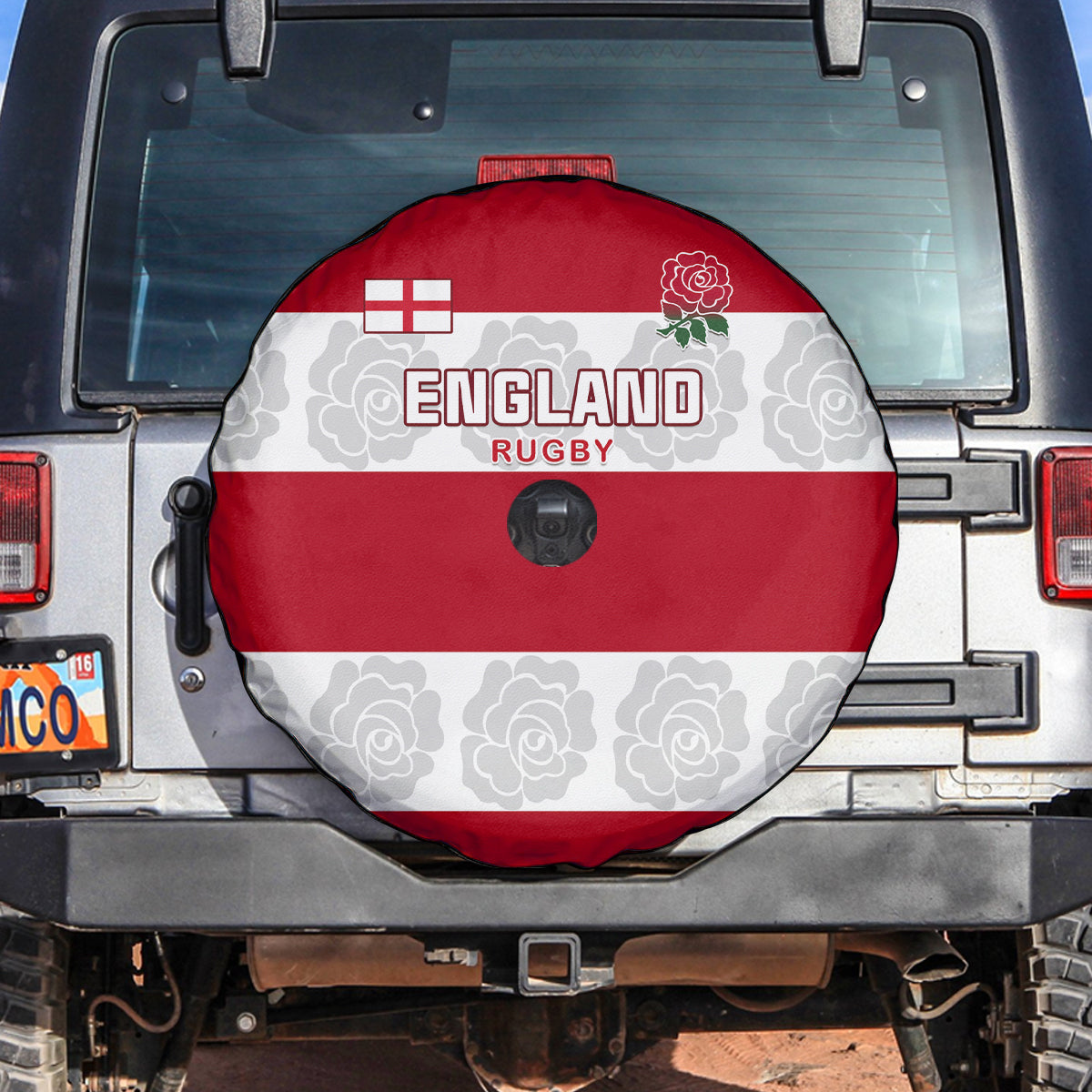 Custom England Rugby Spare Tire Cover The Red Rose Champion World Cup 2023 - Wonder Print Shop