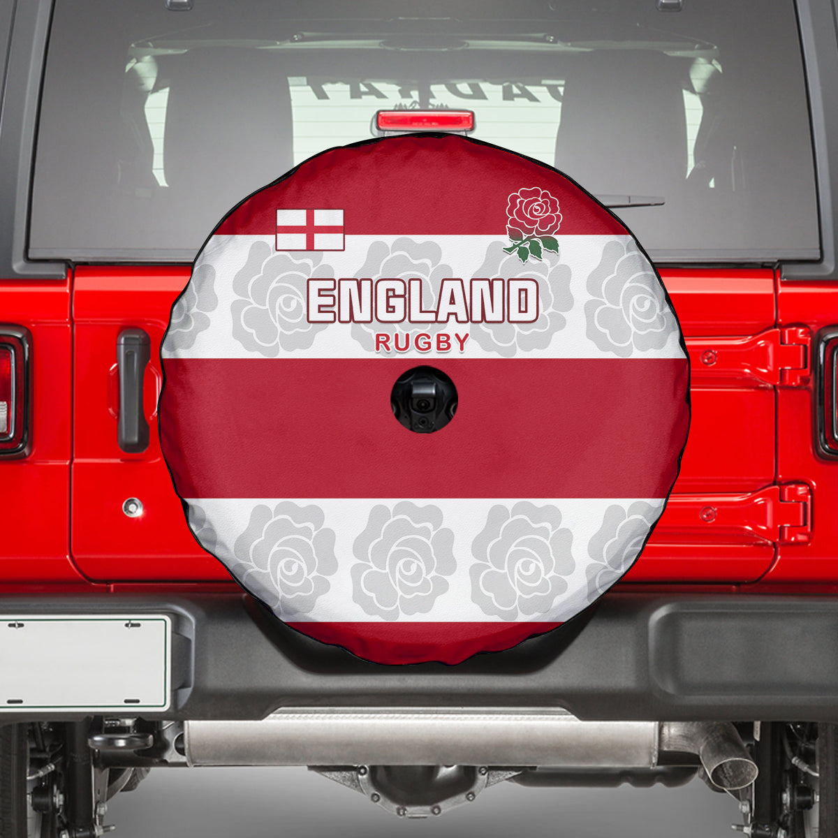 Custom England Rugby Spare Tire Cover The Red Rose Champion World Cup 2023 - Wonder Print Shop