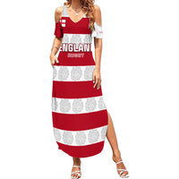 Custom England Rugby Summer Maxi Dress The Red Rose Champion World Cup 2023 - Wonder Print Shop