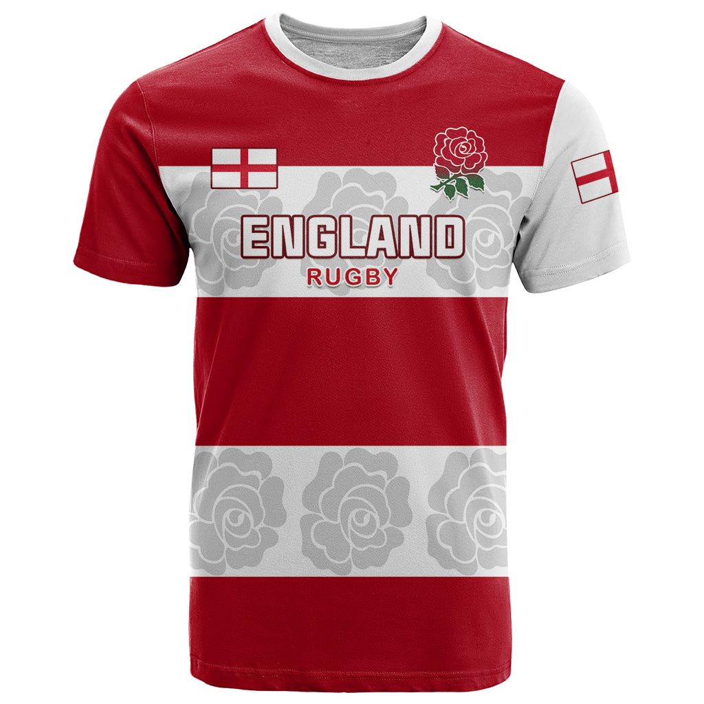 Custom England Rugby T Shirt The Red Rose Champion World Cup 2023 - Wonder Print Shop