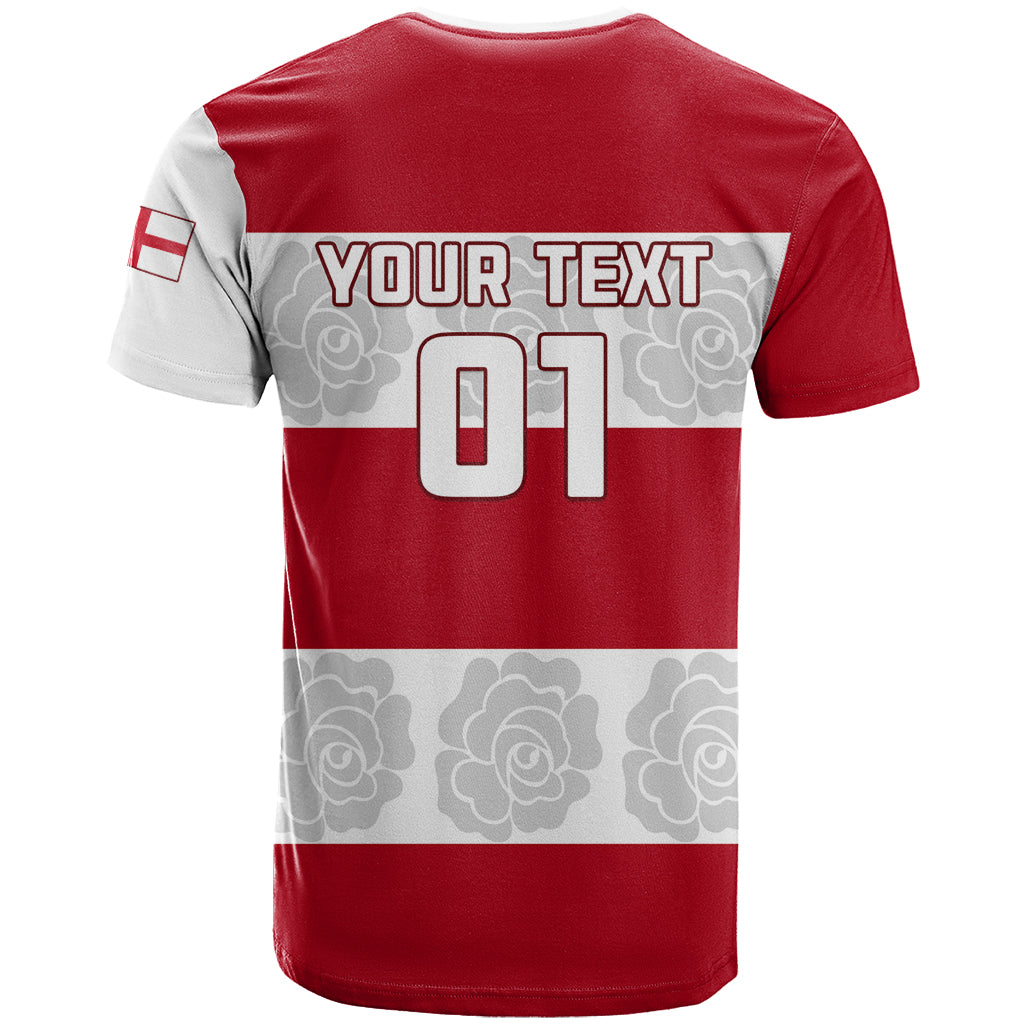 Custom England Rugby T Shirt The Red Rose Champion World Cup 2023 - Wonder Print Shop