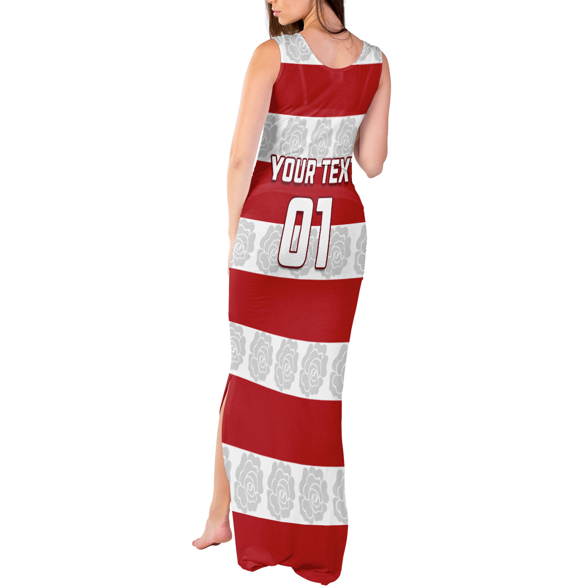 Custom England Rugby Tank Maxi Dress The Red Rose Champion World Cup 2023 - Wonder Print Shop