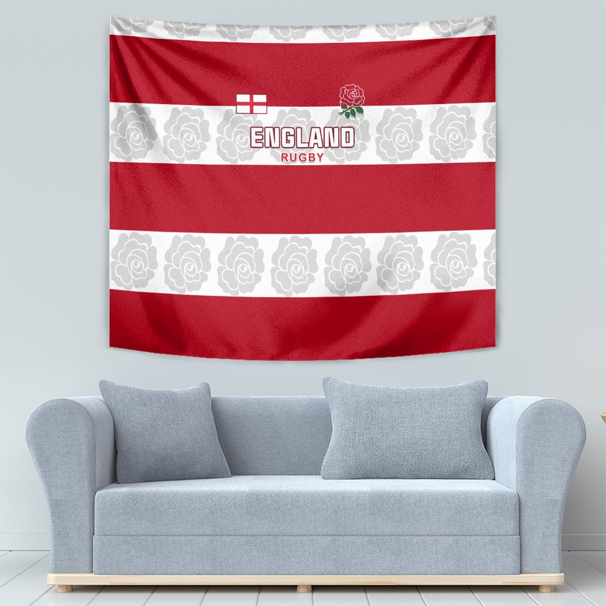 Custom England Rugby Tapestry The Red Rose Champion World Cup 2023 - Wonder Print Shop