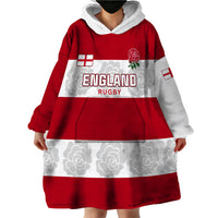 Custom England Rugby Wearable Blanket Hoodie The Red Rose Champion World Cup 2023 - Wonder Print Shop