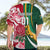 Custom South Africa and England Rugby Hawaiian Shirt The Red Rose Protea Pattern - Wonder Print Shop
