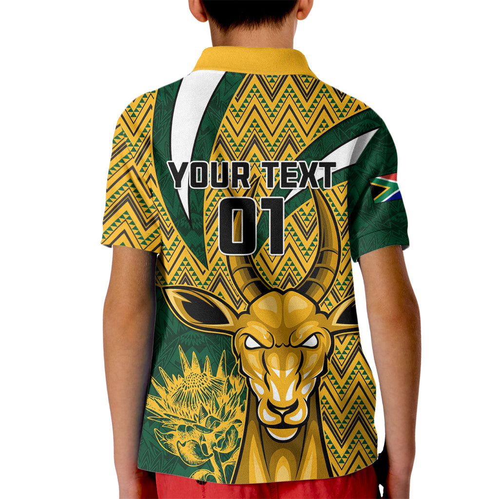 Custom South Africa Rugby Kid Polo Shirt Come On Bokke Champion World Cup 2023 - Wonder Print Shop