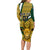 Custom South Africa Rugby Long Sleeve Bodycon Dress Come On Bokke Champion World Cup 2023 - Wonder Print Shop