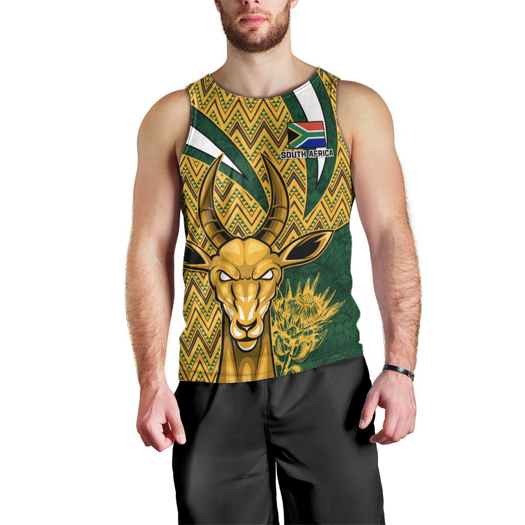 Custom South Africa Rugby Men Tank Top Come On Bokke Champion World Cup 2023 - Wonder Print Shop