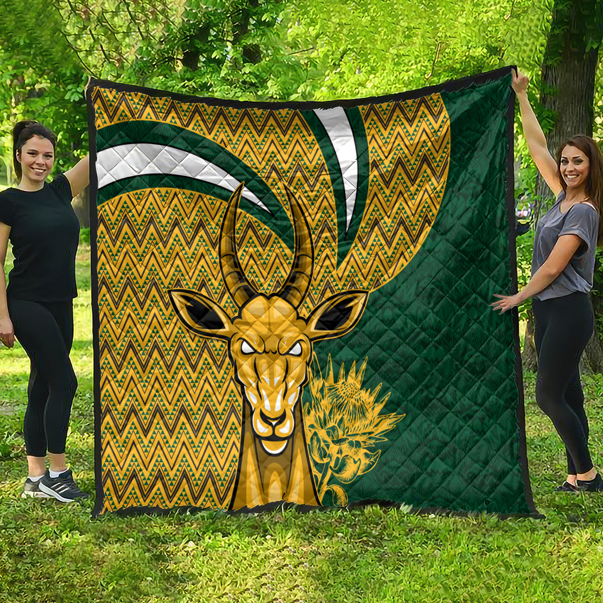Custom South Africa Rugby Quilt Come On Bokke Champion World Cup 2023 - Wonder Print Shop