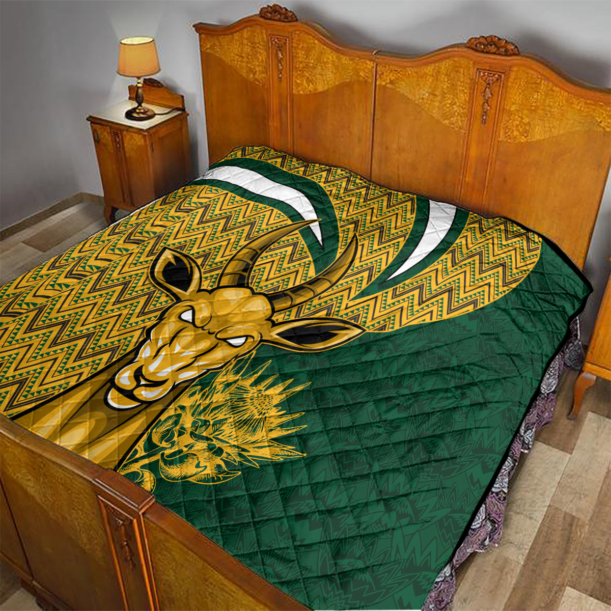Custom South Africa Rugby Quilt Come On Bokke Champion World Cup 2023 - Wonder Print Shop