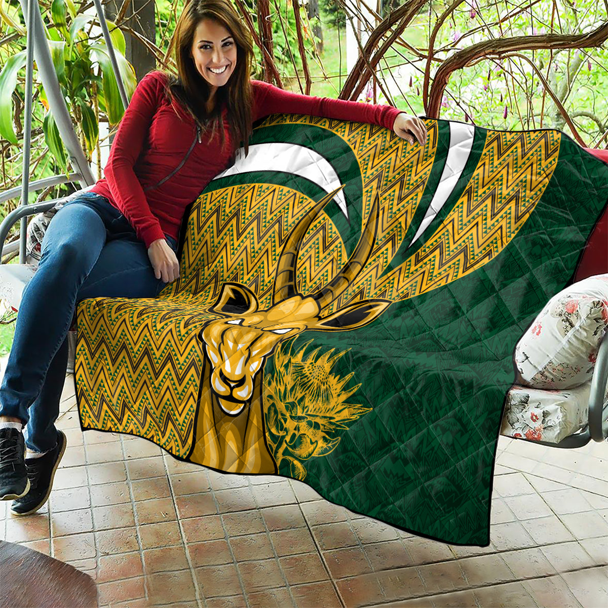 Custom South Africa Rugby Quilt Come On Bokke Champion World Cup 2023 - Wonder Print Shop