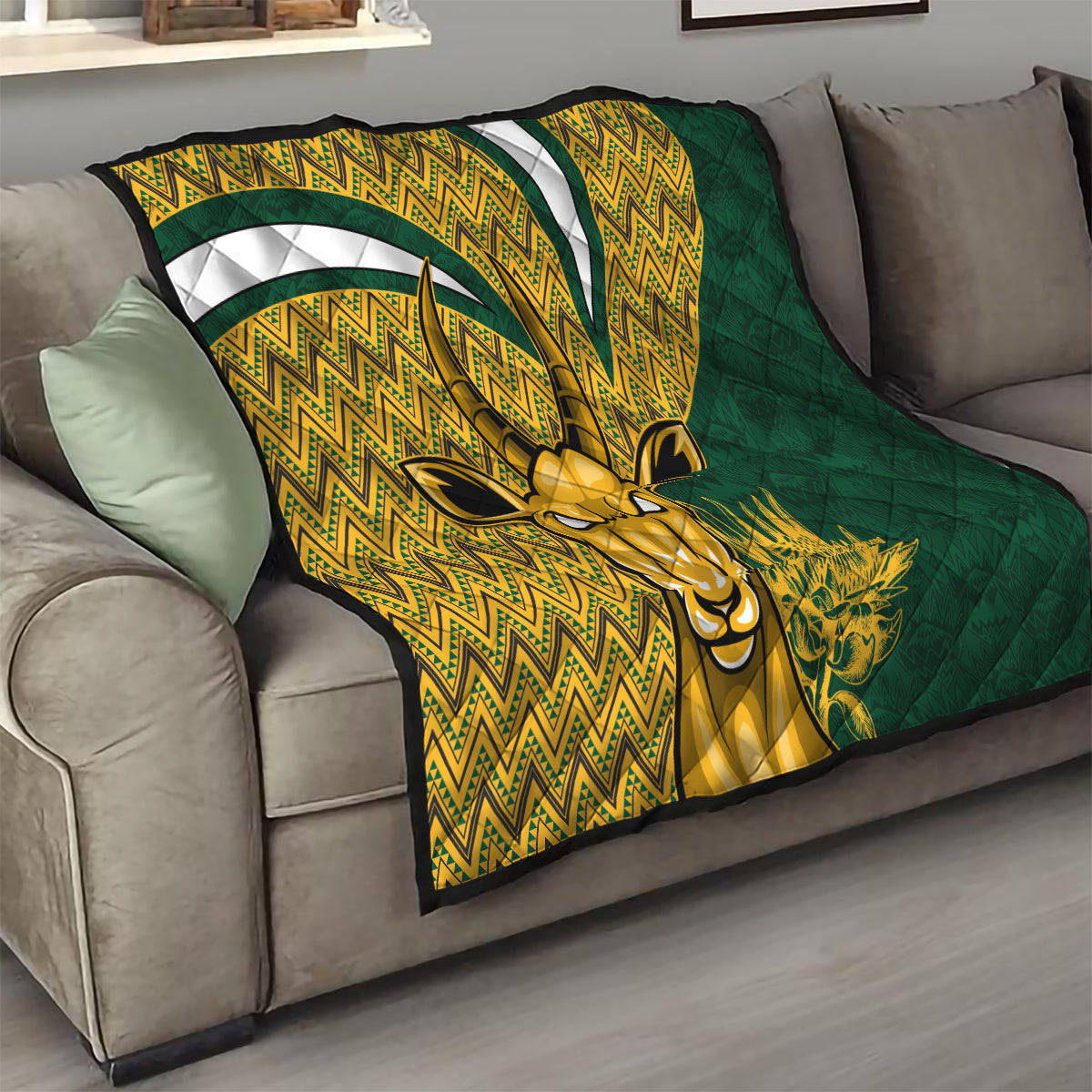 Custom South Africa Rugby Quilt Come On Bokke Champion World Cup 2023 - Wonder Print Shop