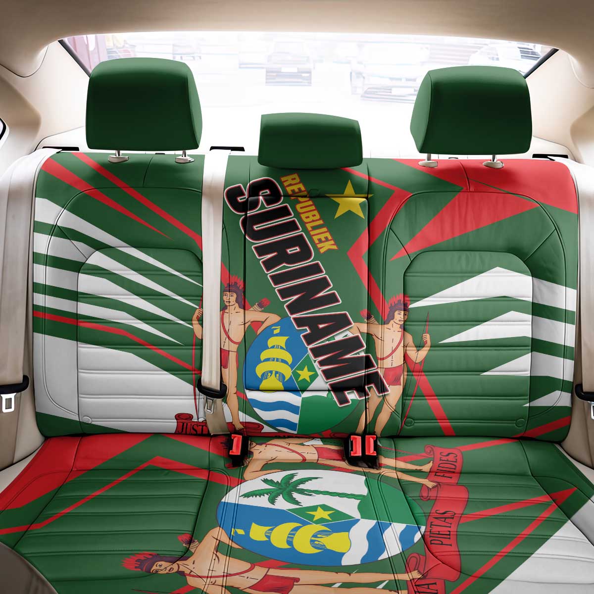 Republiek Suriname Back Car Seat Cover Special Edition - Wonder Print Shop