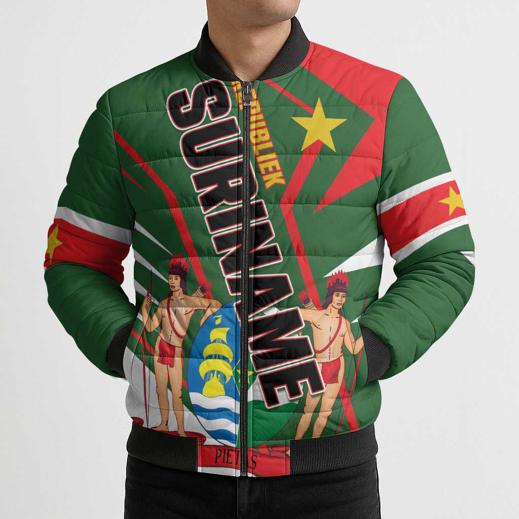 Republiek Suriname Bomber Puffer Jacket Special Edition - Wonder Print Shop