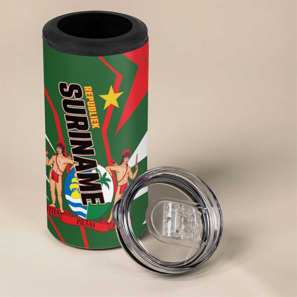 Republiek Suriname 4 in 1 Can Cooler Tumbler Special Edition - Wonder Print Shop