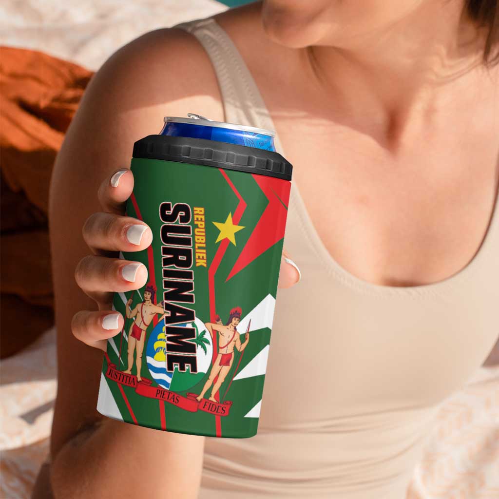 Republiek Suriname 4 in 1 Can Cooler Tumbler Special Edition - Wonder Print Shop