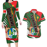 Republiek Suriname Couples Matching Long Sleeve Bodycon Dress and Hawaiian Shirt Special Edition - Wonder Print Shop