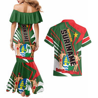 Republiek Suriname Couples Matching Mermaid Dress and Hawaiian Shirt Special Edition - Wonder Print Shop