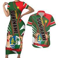 Republiek Suriname Couples Matching Short Sleeve Bodycon Dress and Hawaiian Shirt Special Edition - Wonder Print Shop
