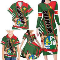 Republiek Suriname Family Matching Long Sleeve Bodycon Dress and Hawaiian Shirt Special Edition - Wonder Print Shop