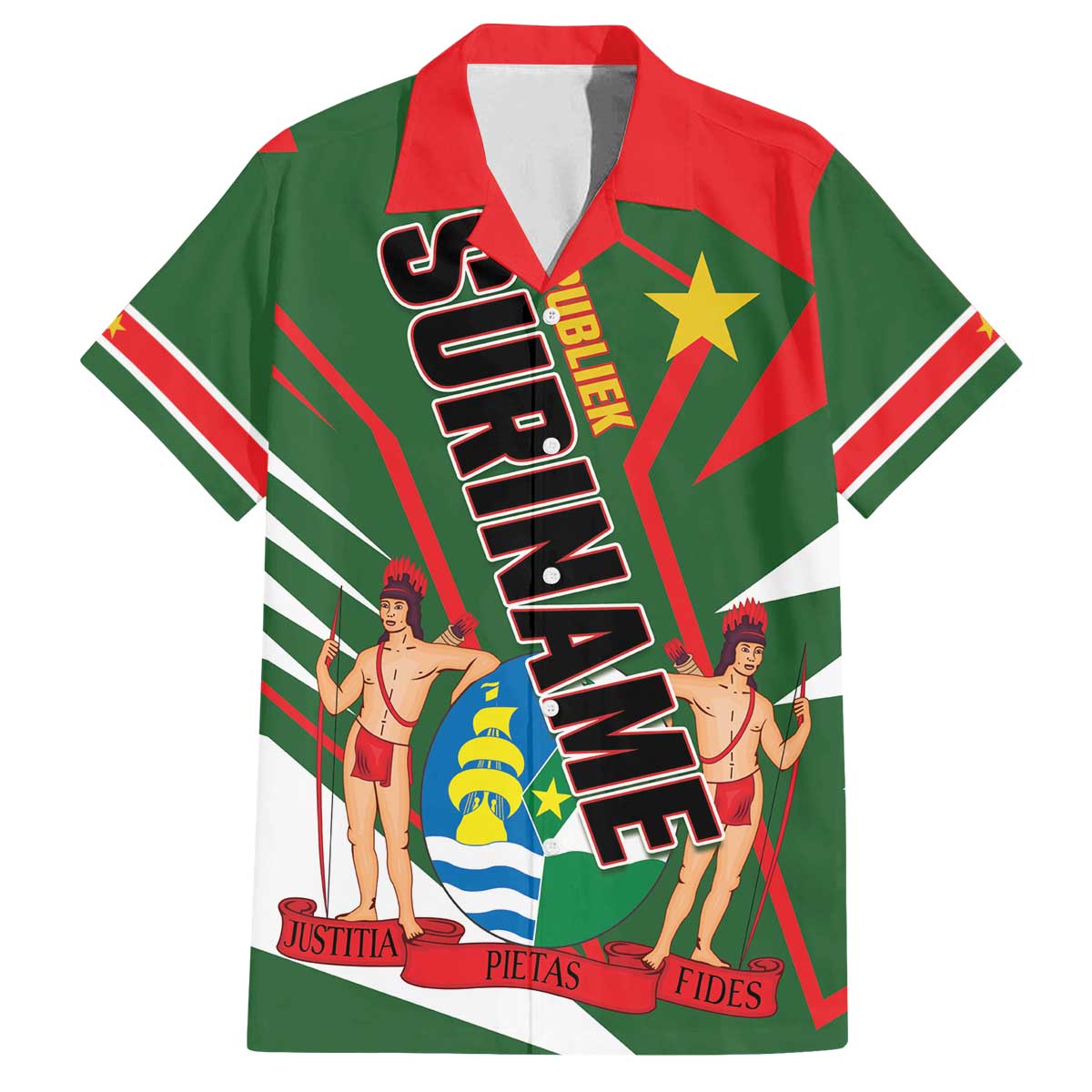 Republiek Suriname Family Matching Off The Shoulder Long Sleeve Dress and Hawaiian Shirt Special Edition - Wonder Print Shop
