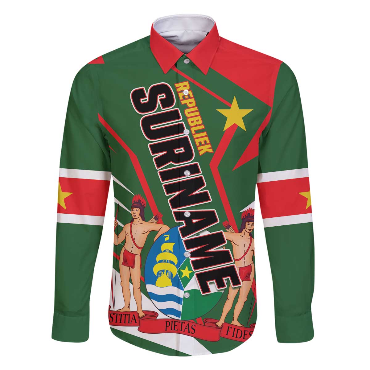 Republiek Suriname Family Matching Off The Shoulder Long Sleeve Dress and Hawaiian Shirt Special Edition - Wonder Print Shop