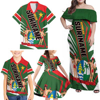 Republiek Suriname Family Matching Off Shoulder Maxi Dress and Hawaiian Shirt Special Edition - Wonder Print Shop