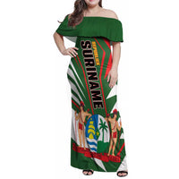 Republiek Suriname Family Matching Off Shoulder Maxi Dress and Hawaiian Shirt Special Edition - Wonder Print Shop