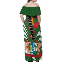 Republiek Suriname Family Matching Off Shoulder Maxi Dress and Hawaiian Shirt Special Edition - Wonder Print Shop