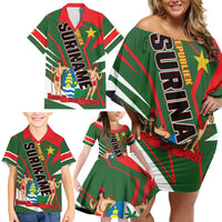 Republiek Suriname Family Matching Off Shoulder Short Dress and Hawaiian Shirt Special Edition - Wonder Print Shop